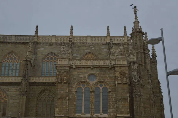 Seitenfassade Der Kathedrale Astorga Architektur Geschichte Camino Santiago Reisen Straßenfotografie — Stockfoto