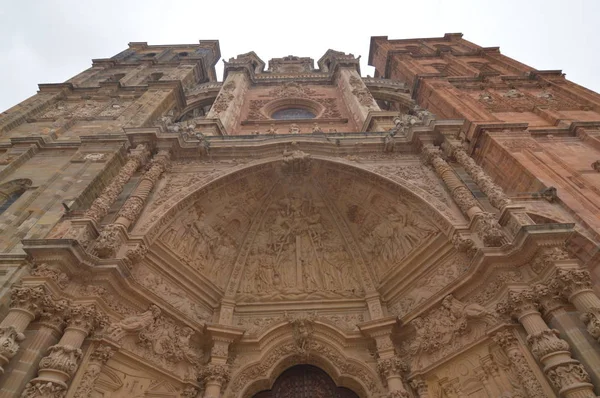 Main Facade Cathedral Astorga Architecture History Camino Santiago Travel Street Royalty Free Stock Images