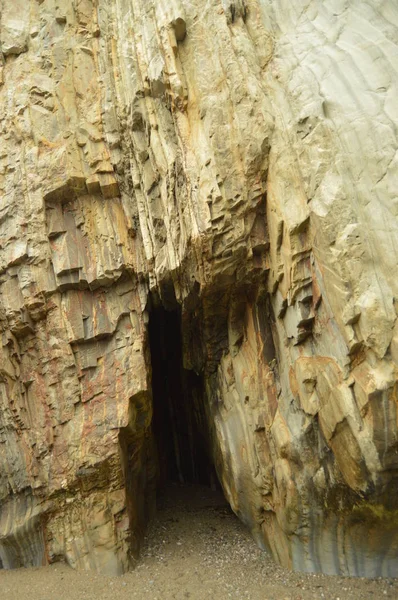 Hermosas Cuevas Playa Del Silencio Julio 2015 Paisajes Naturaleza Viajes — Foto de Stock