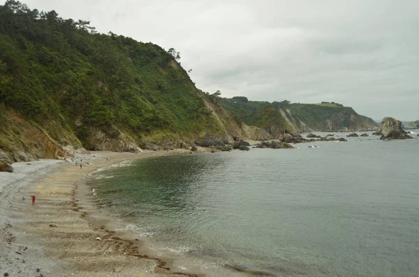 Larga Hermosa Rocosa Playa Del Silencio Julio 2015 Paisajes Naturaleza — Foto de Stock