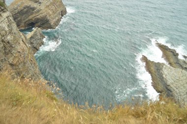 Güzel Cliffs At Cabo De Vidio kümesi. 30 Temmuz 2015. Manzara, Doğa, seyahat. Cudillero, Asturias, İspanya.