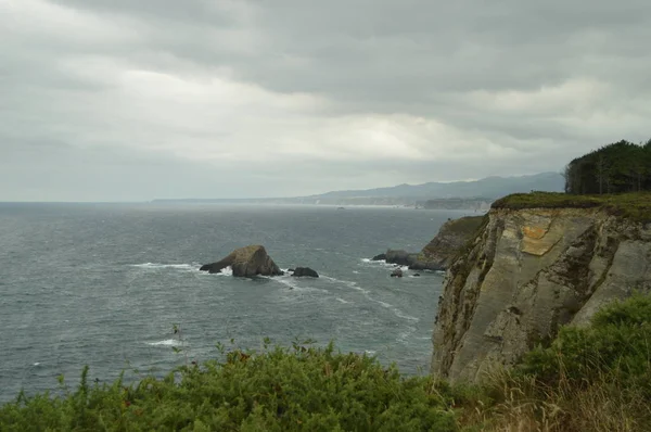 Indrukwekkende Kliffen Kaap Busto Juli 2015 Cabo Busto Asturias Spanje — Stockfoto