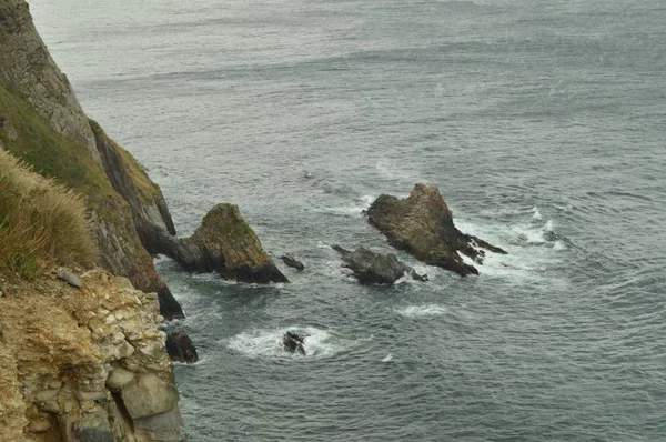 Cliffs Impressionantes Cape Busto Julho 2015 Cabo Busto Astúrias Espanha — Fotografia de Stock