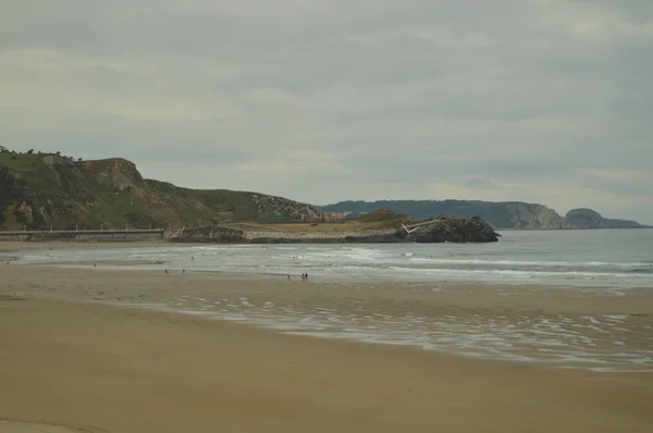 Larga Extensa Playa Arena Blanca Playa Las Salinas Difícil Diferenciar — Foto de Stock