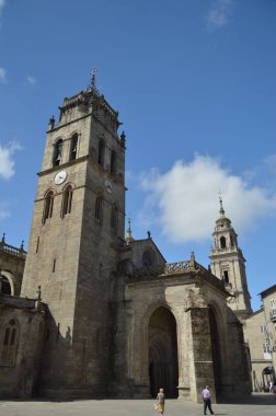 Kule Katedrali Santa Maria tapınağın içinde Blessed Sacrament Lugo kalıcı sergi ayrıcalığını tutar. Seyahat, mimari, tatil. 3 Ağustos 2015. Lugo Galicia İspanya.