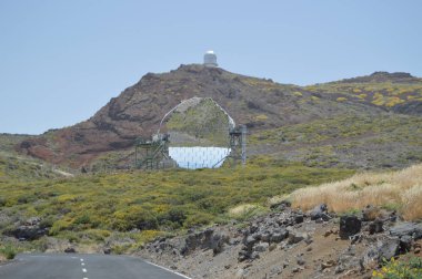 Roque De Los Muchachos Gözlemevi Caldera De Taburiente Milli Parkı'nın sayısı. Seyahat, Doğa, tatil, Geology.11 Temmuz 2015. Isla De La Palma Kanarya Adaları İspanya.