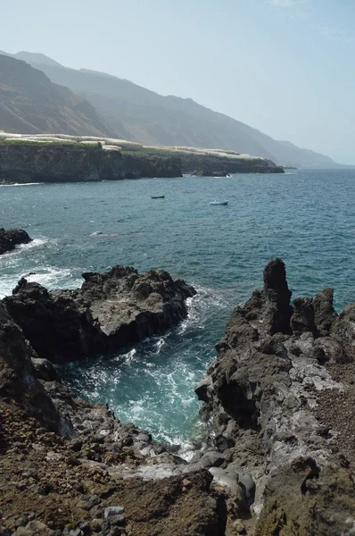 Volcanic Rocks Reefs Puerto Naos City Los Llanos Travel Nature — Stock Photo, Image