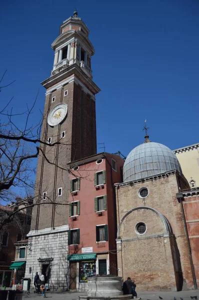 Facade Church Holy Apostle Venice Travel Holidays Architecture March 2015 — Stock Photo, Image