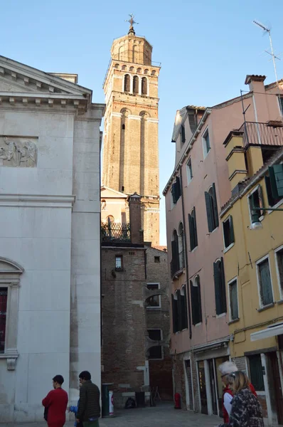 威尼斯圣毛里西奥教堂钟楼 2015年3月28日 威尼斯 威尼托地区 意大利 — 图库照片