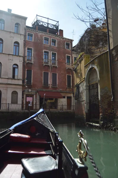 Piękny Krajobraz Spacerując Gondoli Wenecji Podróż Wakacje Architektura Marzec 2015 — Zdjęcie stockowe