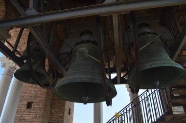 Çan Kulesi Dei Lamberti, Verona. Seyahat, tatil, mimari. 30 Mart 2015. Verona, Veneto bölgesinde, İtalya.