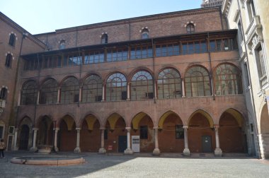 Cephe, Piazza Independencia Meydanı Verona Di komün Belediye Binası. Seyahat, tatil, mimari. 30 Mart 2015. Verona, Veneto bölgesinde, İtalya.