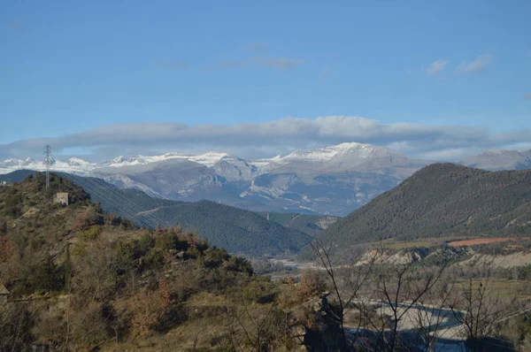 Prachtig Uitzicht Van Aragonese Pyreneeën Van Daken Van Ainsa Reizen — Stockfoto