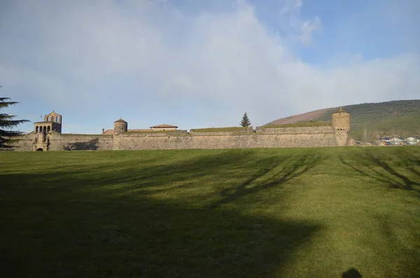 Belle Mura Della Cittadella Jaca Viaggi Paesaggi Natura Architettura Dicembre — Foto Stock