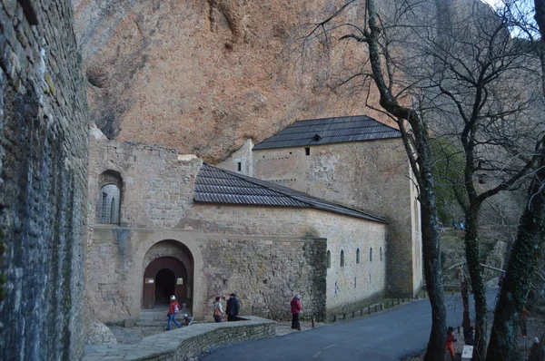 Dated 11Th Century Main Facade Royal Monastery San Juan Pain — Stock Photo, Image