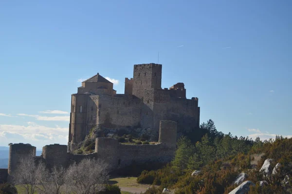 세기에서 데이트의 성으로 마을에서 되었습니다 역사입니다 2014 일입니다 Riglos 스페인 — 스톡 사진