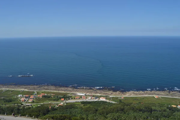 Oceano Atlântico Visto Celta Castro Santa Tecla Guarda Arquitetura História — Fotografia de Stock