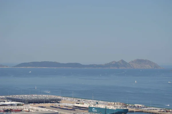 Blick Vom Berg Castro Vigo Auf Die Cies Inseln Natur — Stockfoto