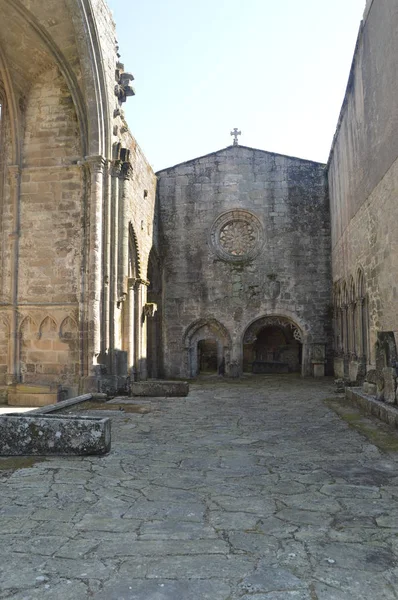 Schöne Gotische Ruinen Der Kirche Santo Domingo Pontevedra Natur Architektur — Stockfoto