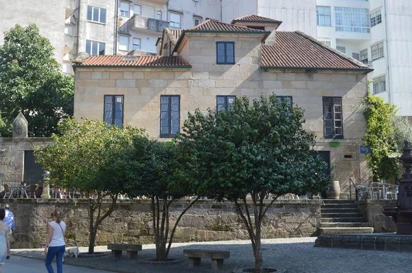 Calle González Zuniga Con Hermosos Edificios Pontevedra Naturaleza Arquitectura Historia —  Fotos de Stock