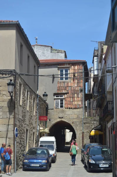 Eingang Den Straßen Des Historischen Mittelalterlichen Helms Noya Natur Architektur — Stockfoto