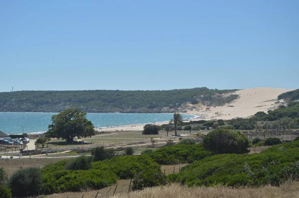 Apenas Virgin Beach Incrivelmente Preservada Península Ibérica Praia Bolonha Tarifa — Fotografia de Stock