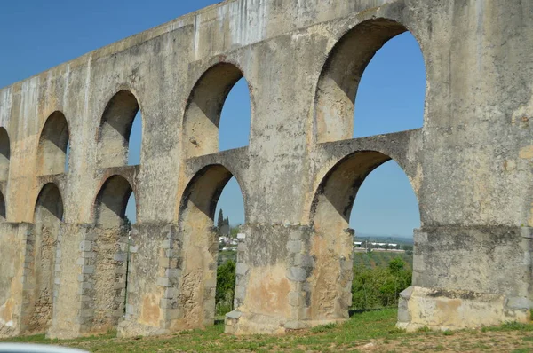 Acueducto Romano Amoreira Reconstruido Entre Los Siglos Xvi Xvii Elvas —  Fotos de Stock