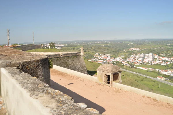 Wewnątrz Ściany Fortu Matki Bożej Łaski Elvas Natura Architektura Historia — Zdjęcie stockowe