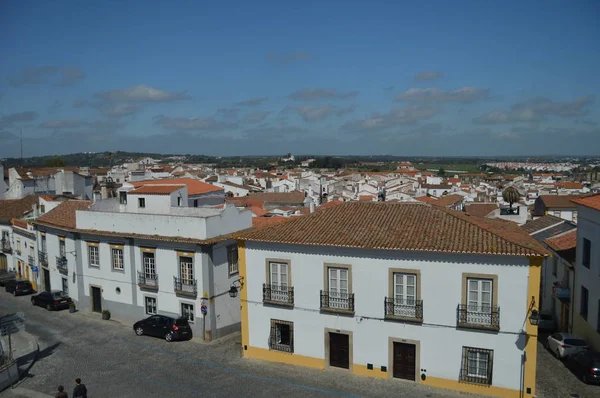 黛安花园观景到埃沃拉的城市 街头摄影 2014 葡萄牙 埃沃拉 — 图库照片