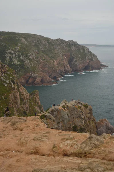 Maravillosas Vistas Del Acantilado Rock Cape Sintra Naturaleza Arquitectura Historia — Foto de Stock