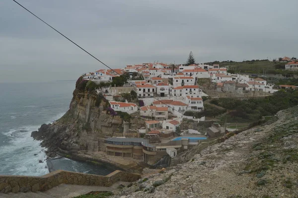 Vistas Das Casas Perfeitamente Localizado Penhasco Com Uma Piscina Natural — Fotografia de Stock