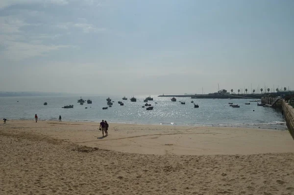 Vedere Privilegiată Portului Pescuit Sportiv Față Plaja Răsăritul Soarelui Coasta — Fotografie, imagine de stoc