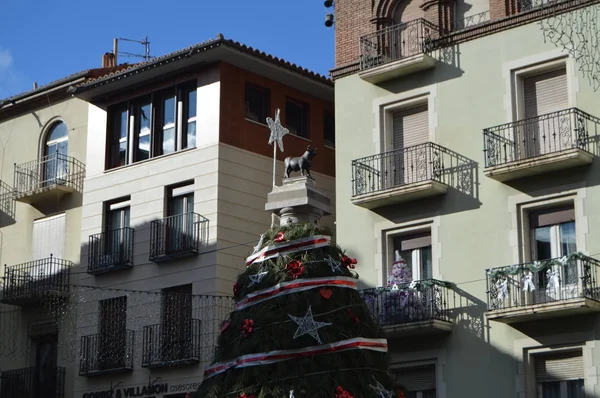 December 2013 Bull Christmas Tree Torico Square Teruel Teruel Aragon — Stock Photo, Image