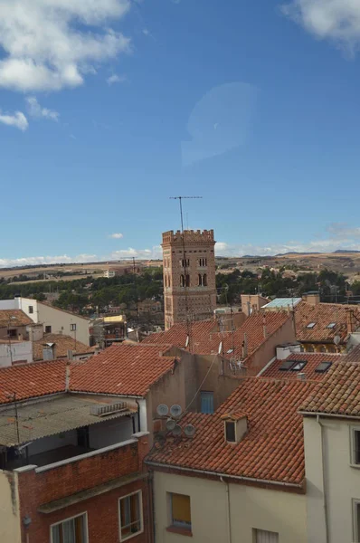 Diciembre 2013 Vistas Las Torres Estilo Mudéjar Iglesia San Pedro — Foto de Stock