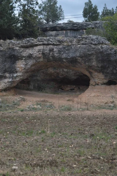 Natural Site Rocky Karstic Calcareous Formations Limestones Enchanted City Tamajon — Foto de Stock