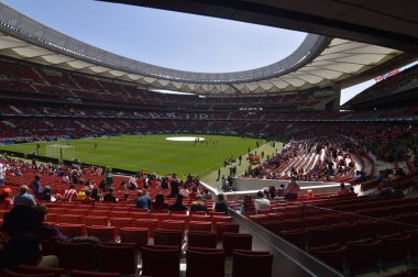17 Mart 2019. Kadın Futbolu. Atletico De Madrid karşı Futbol Kulübü Barcelona. Bir stadyumiçin bir kadın sıcağı için halkın dünya rekoru tarihsel yardım. İspanya. Avrupa. Iberdrola Ligi Kadın.