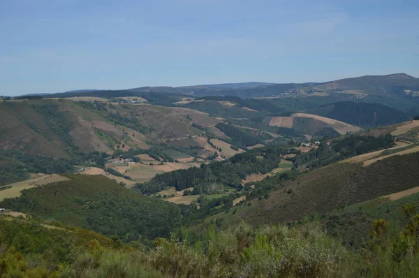 Coto Village Las Montañas Galicia Lleno Valles Bosques Pinos Prados —  Fotos de Stock