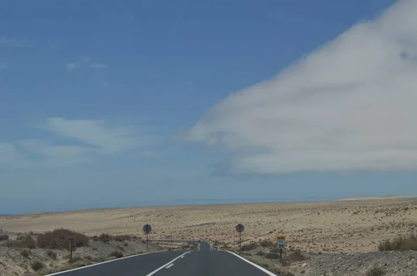 Desert Full Dunes Infinite Highway Leading Punta Guadalupe July 2013 — Stock Photo, Image