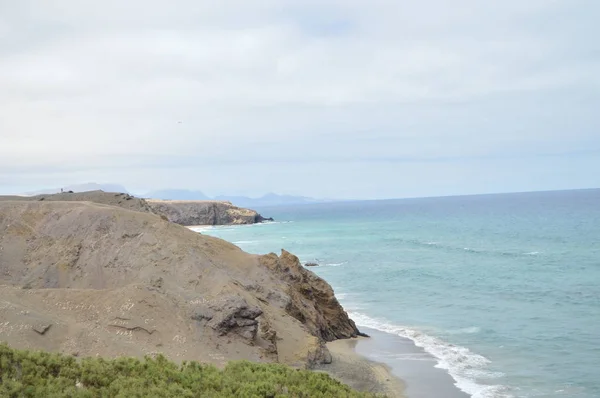 Maravillosos Acantilados Del Desierto Fondo Los Erizos Punta Guadalupe Julio — Foto de Stock