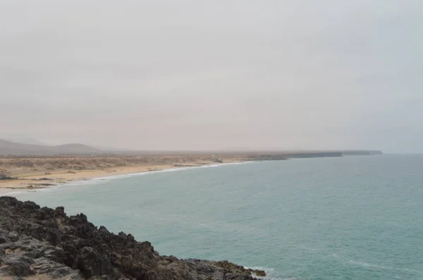 Aljibe Van Het Cove Strand Uitzicht Vanaf Kasteel Cotillo Juli — Stockfoto