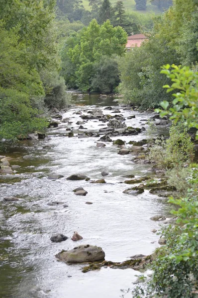 Der Mächtige Fluss Miera Der Seinem Lierganes Pass Das Kantabrico — Stockfoto