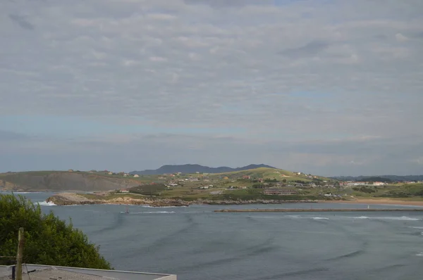 Wunderbare Bucht Suances August 2013 Suances Kantabrien Urlaub Natur Straße — Stockfoto