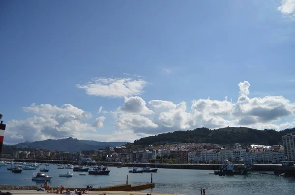 Ville Historique Vue Promenade Castrourdiales Août 2013 Castrourdiales Cantabrie Espagne — Photo