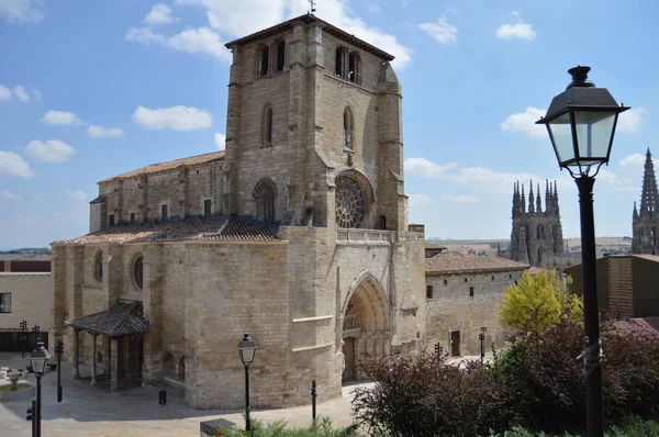 Schöne Pfarrei Von San Esteban Gotischen Stil Aus Dem Jahrhundert — Stockfoto