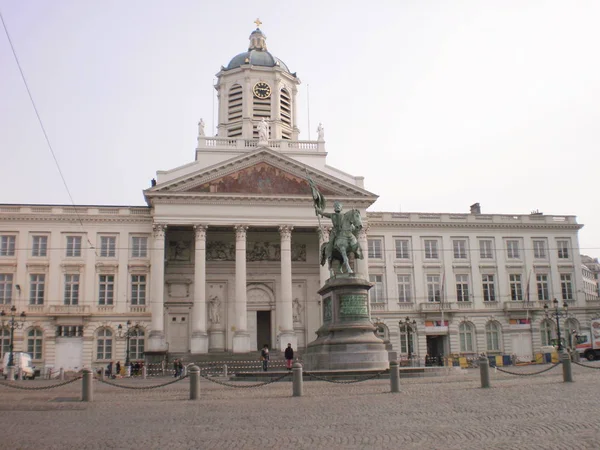 Meravigliosa Facciata Principale Della Chiesa Santiago Sulla Piazza Reale Bruxelles — Foto Stock