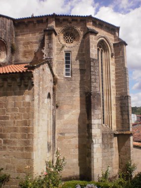 Betanzos San Francisco Kilisesi Side Cephe. Ağustos 7, 2012. Betanzos La Coruna Galiçya, İspanya. Tatil Doğa Sokak Fotoğrafçılığı.      