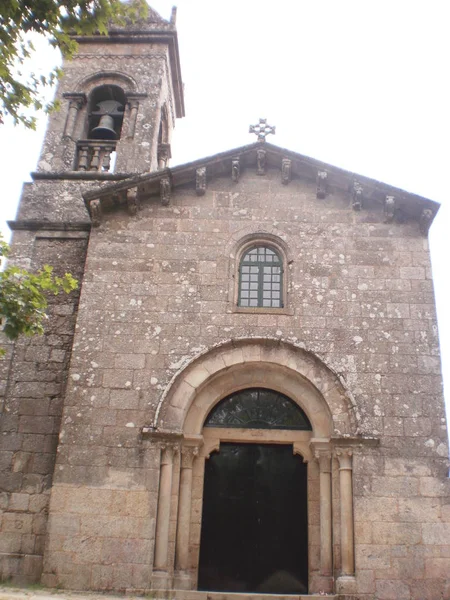 Prachtige Hoofdgevel Van Kerk Van Santa Susana Santiago Compostela Augustus — Stockfoto