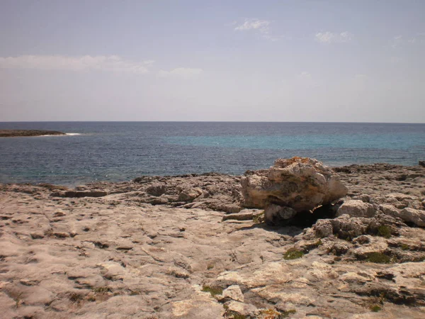 Frumos Golf Lângă Farul Cavalleria Din Mercadal Insula Menorca Iulie — Fotografie, imagine de stoc