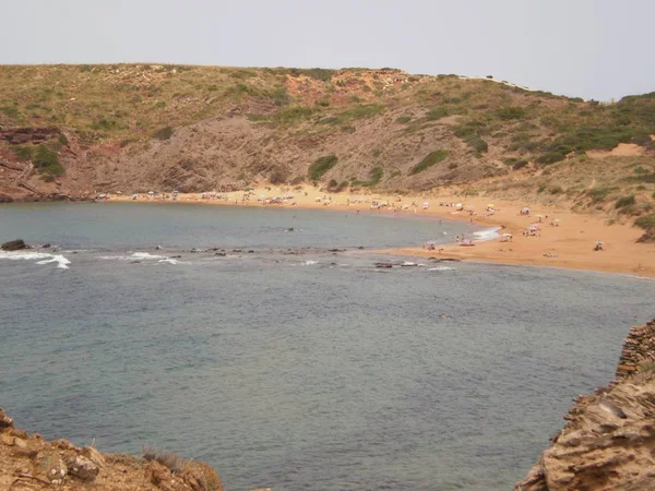 Csodálatos Wild Beach Cavalleria Mercadal Sziget Menorca Július 2012 Menorca — Stock Fotó