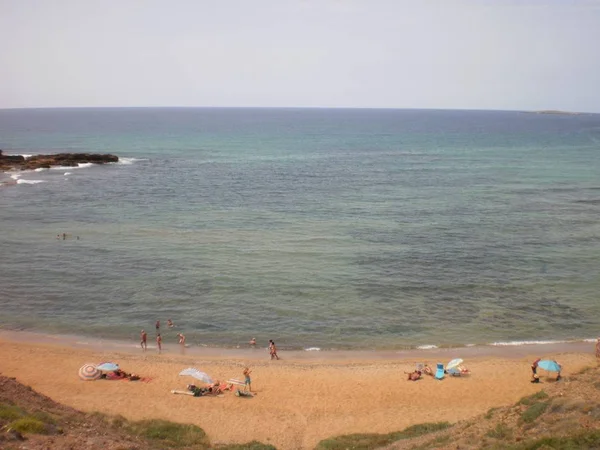 Csodálatos Wild Beach Cavalleria Mercadal Sziget Menorca Július 2012 Menorca — Stock Fotó